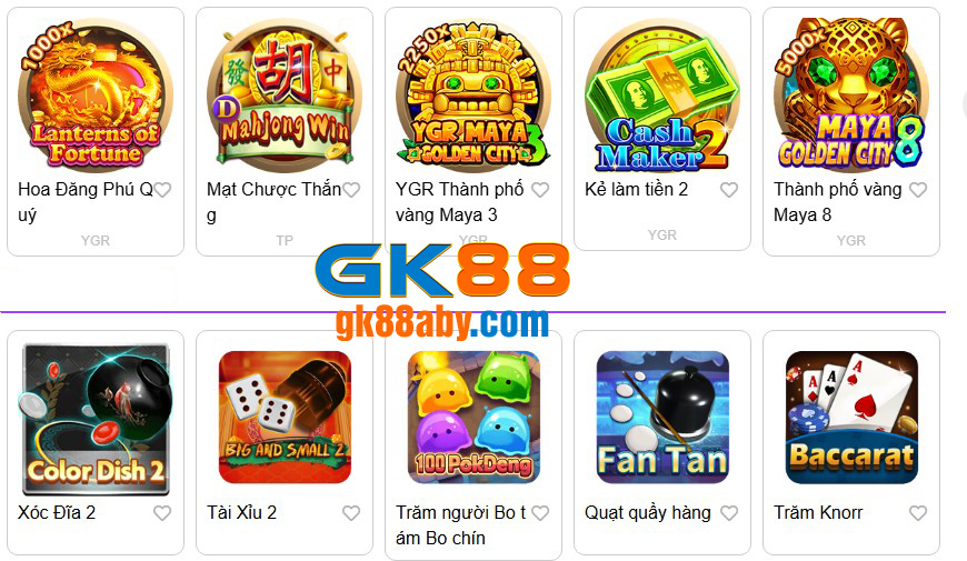 Game bài tại nhà cái GK88